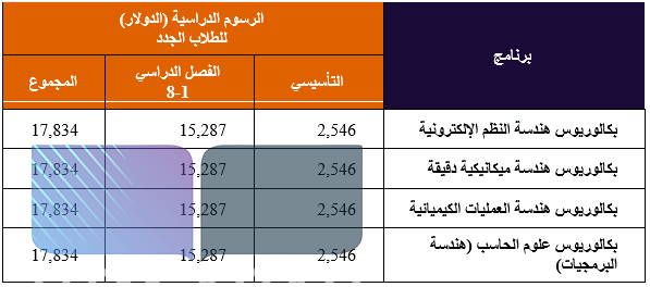 الرسوم الدراسية لبرامج البكالوريس في ماليزيا